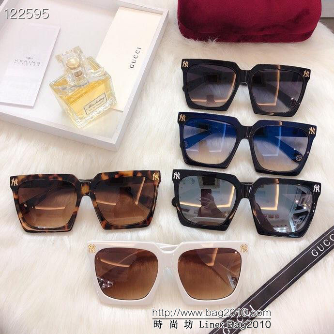 GUCCI古馳 NY合作版墨鏡 時尚太陽鏡 GG0468   lly1158